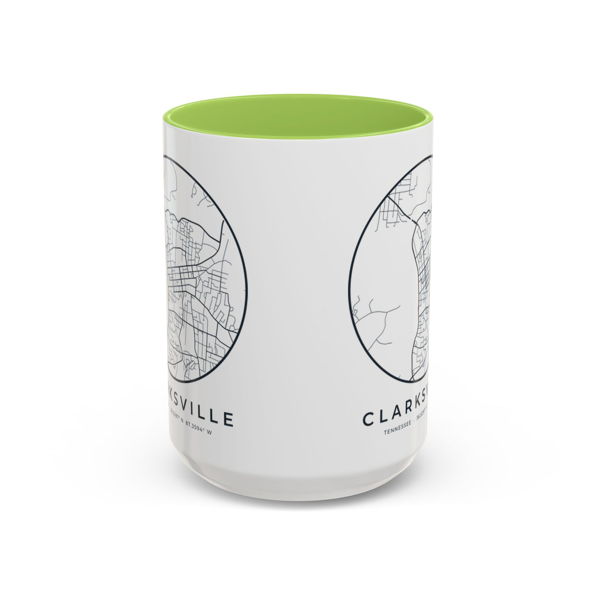 Clarksville Street Map Accent Mug
