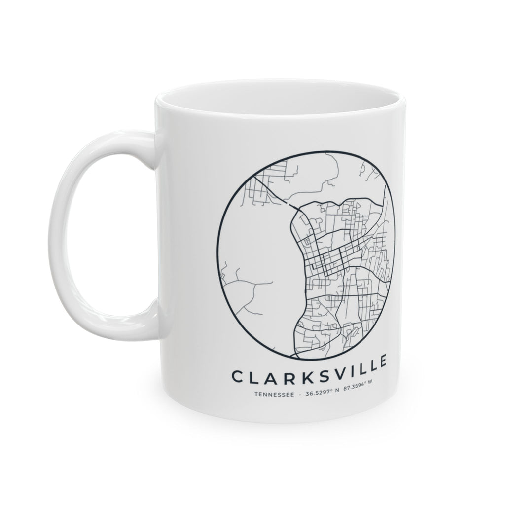 Clarksville Street Map Mug