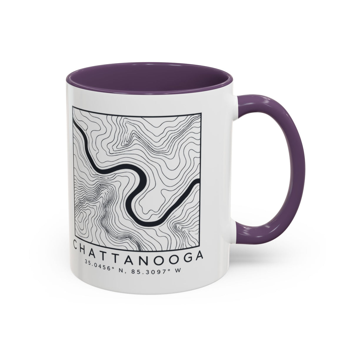 Chattanooga Topo Map Accent Mug