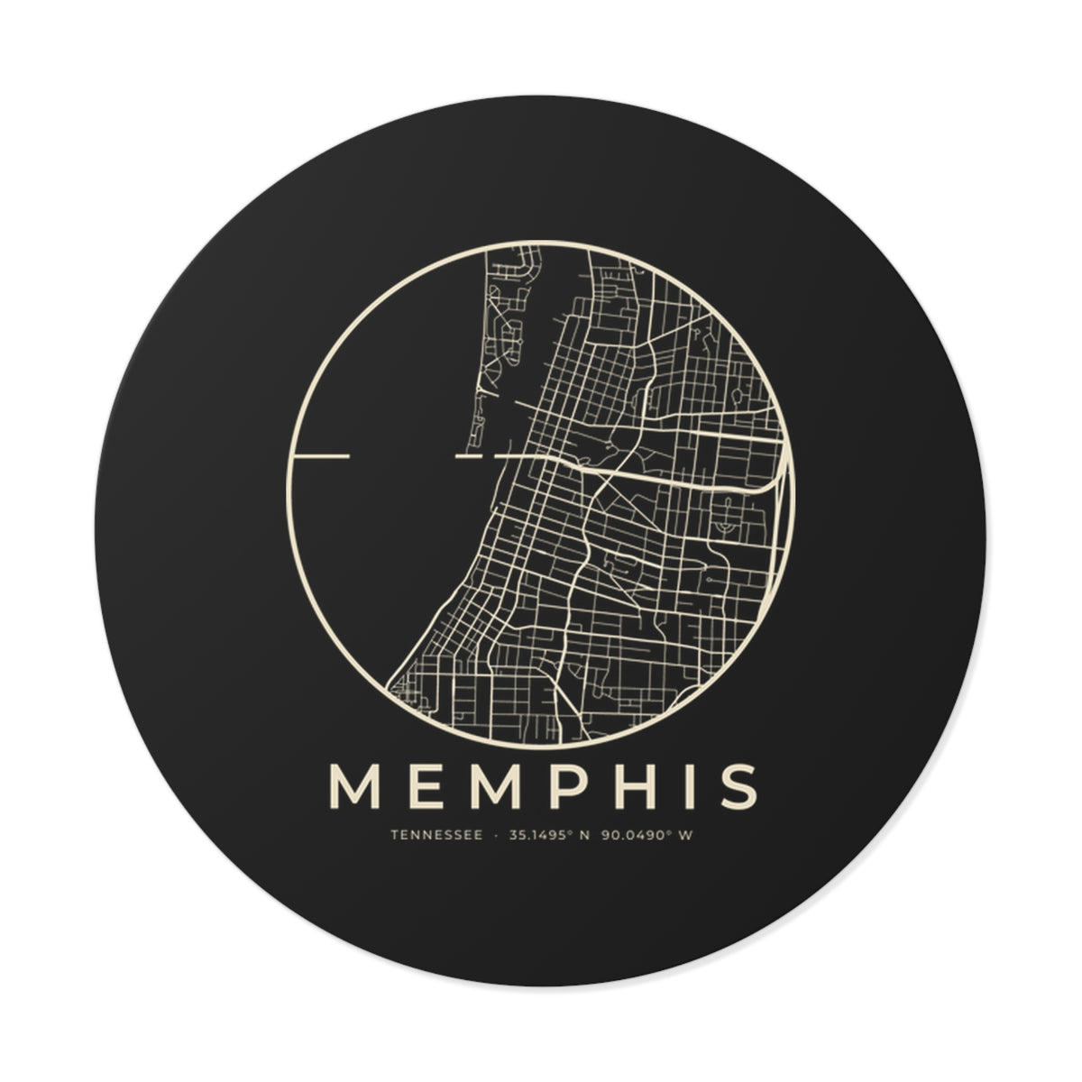 Memphis Street Map Sticker (Black)