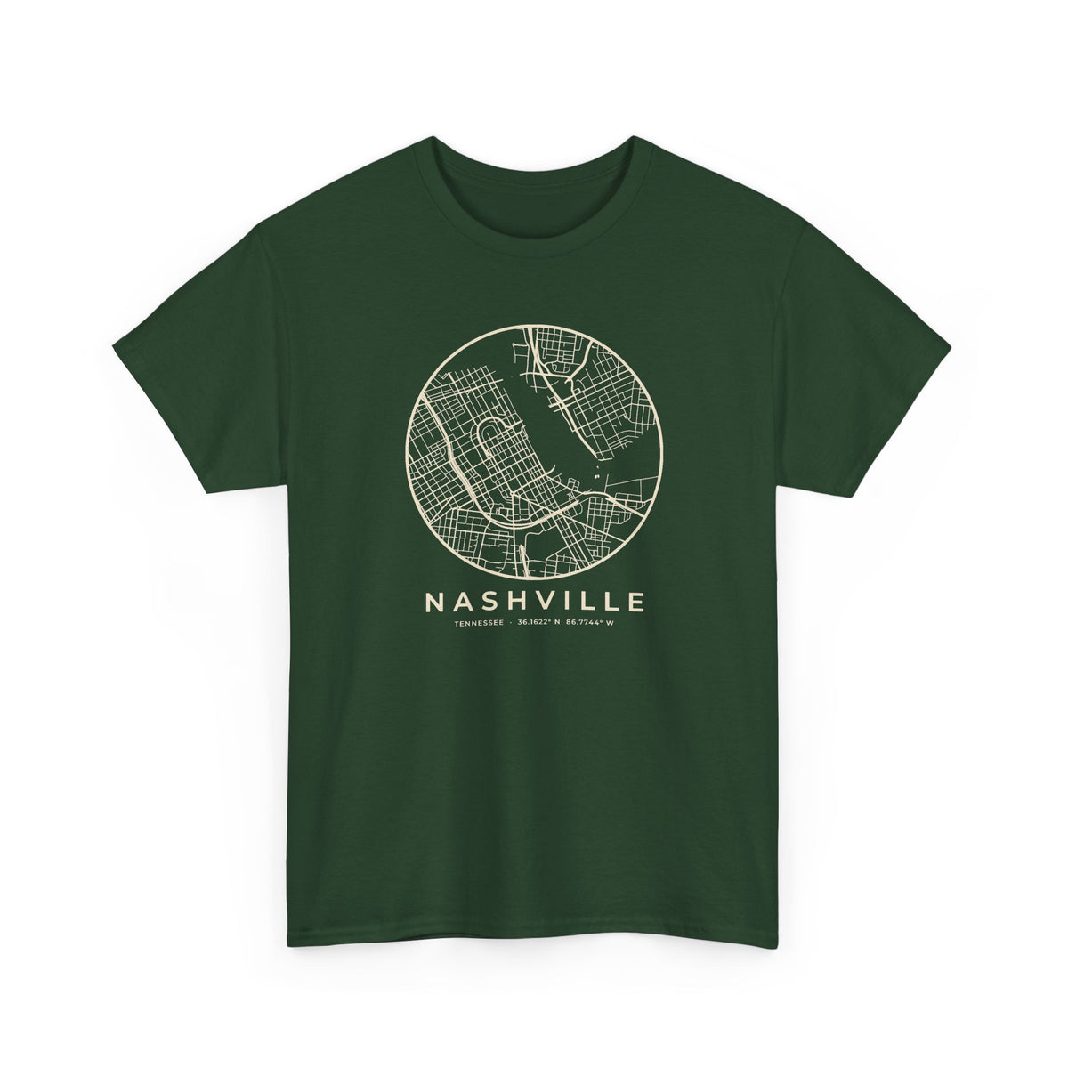 Nashville Street Map T-Shirt