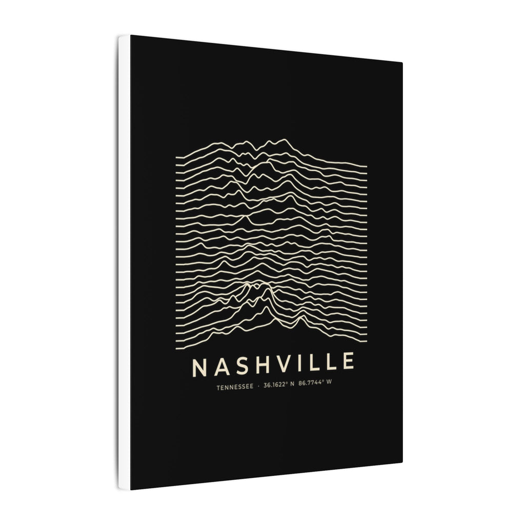 Nashville Ridgeline Canvas Print (Black)