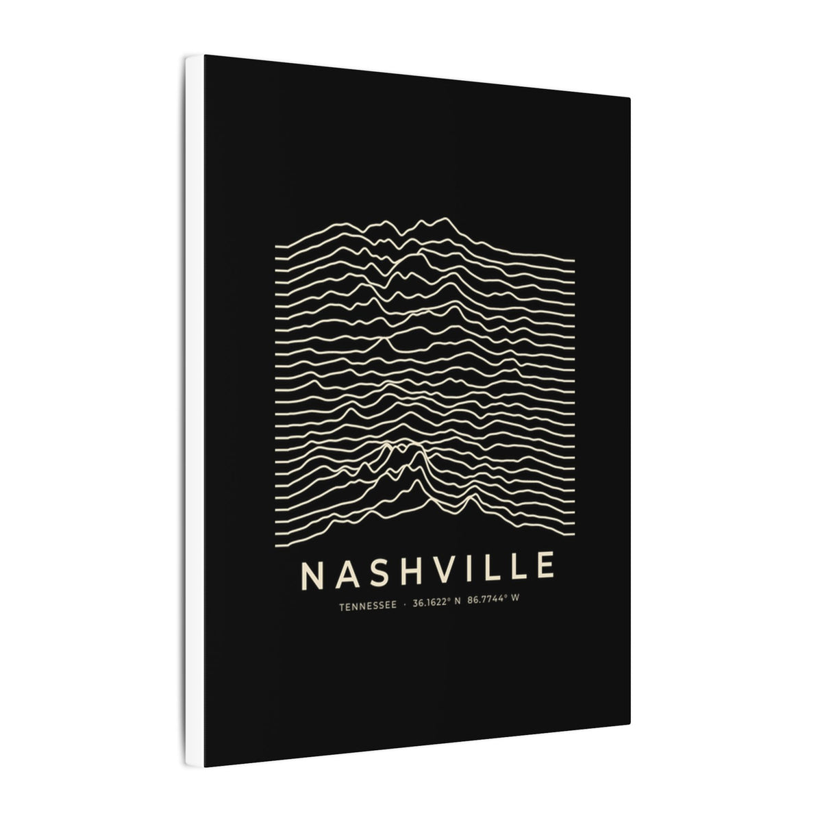 Nashville Ridgeline Canvas Print (Black)