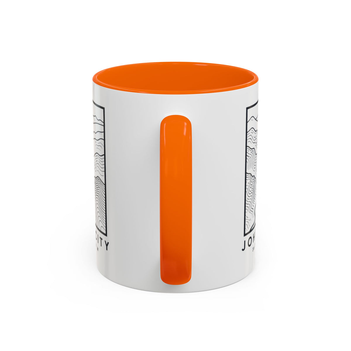 Johnson City Topo Map Accent Mug