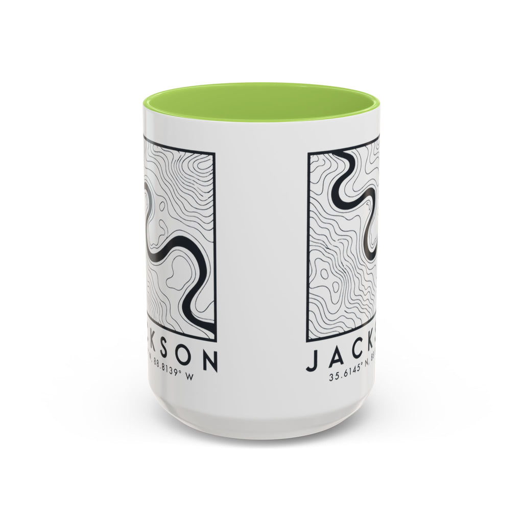 Jackson Topo Map Accent Mug