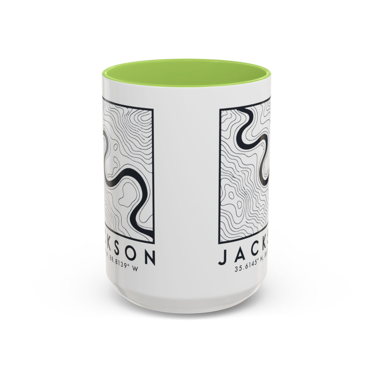 Jackson Topo Map Accent Mug