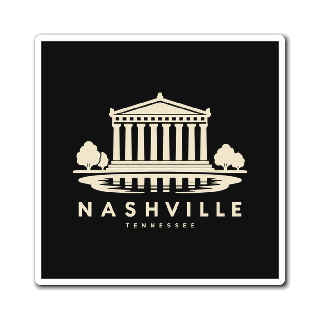 Nashville Parthenon Magnet (Black)