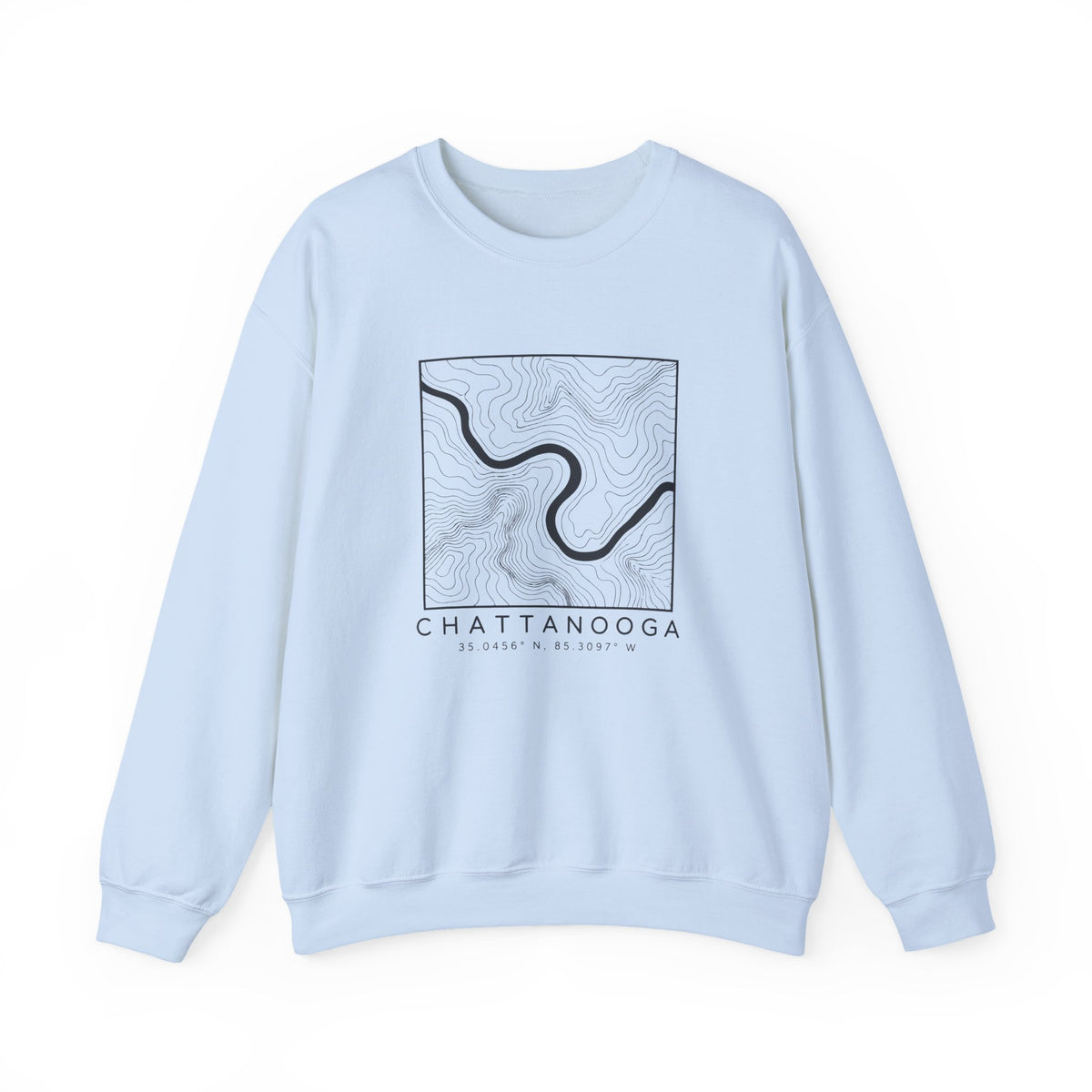 Chattanooga Topo Map Crewneck Sweatshirt