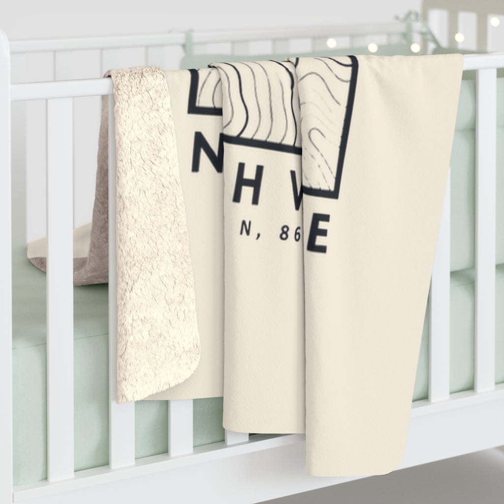 Nashville Topo Map Sherpa Blanket
