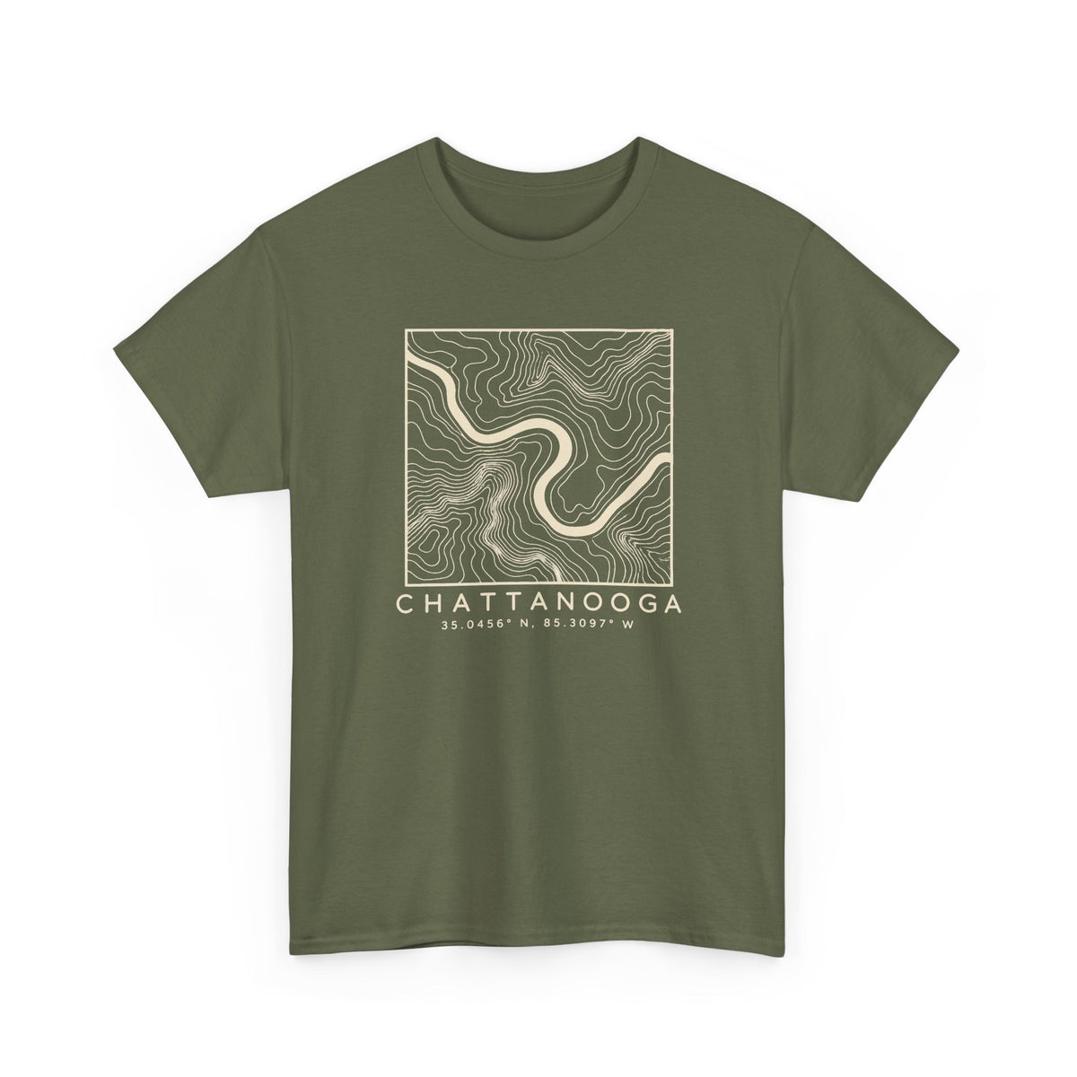 Chattanooga Topo Map T-Shirt