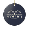 Memphis Hernando de Soto Bridge Ornament (Navy)