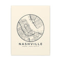 Nashville Street Map Canvas Print