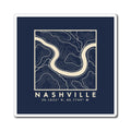 Nashville Topo Map Magnet (Navy)