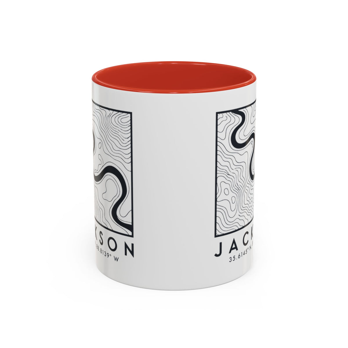 Jackson Topo Map Accent Mug