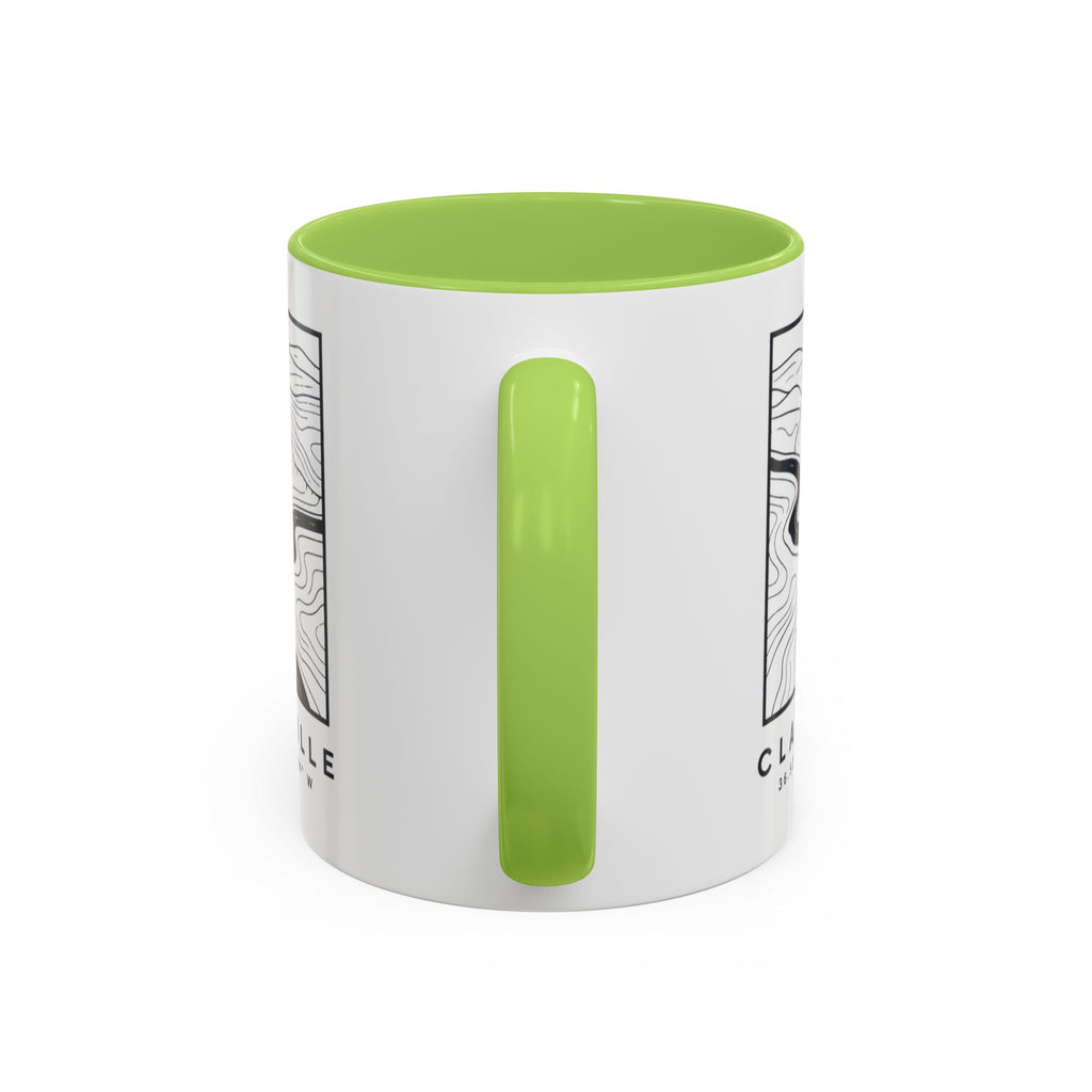 Clarksville Topo Map Accent Mug