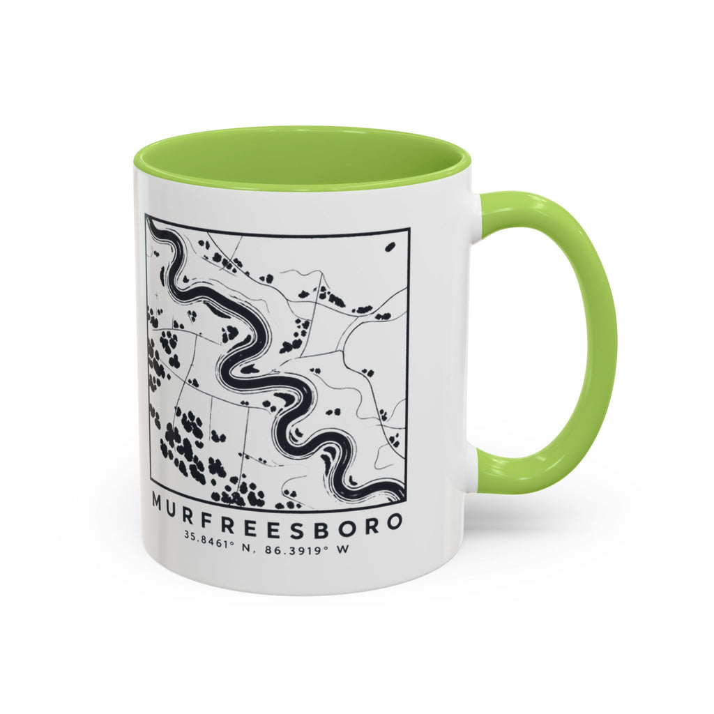 Murfreesboro Topo Map Accent Mug