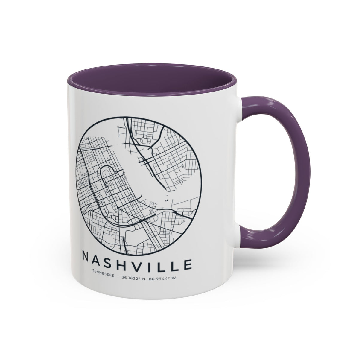 Nashville Street Map Accent Mug
