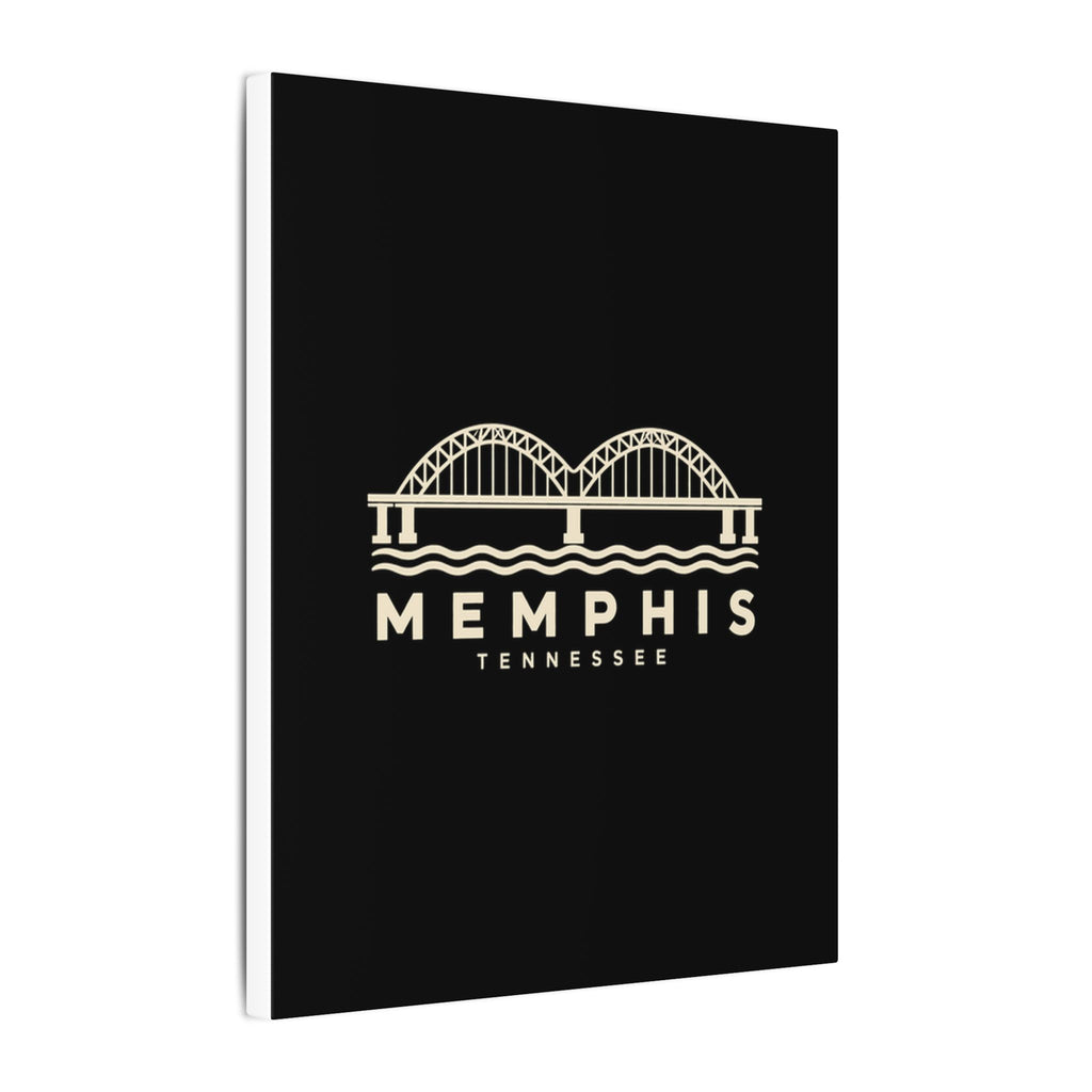 Memphis Hernando de Soto Bridge Canvas Print (Black)