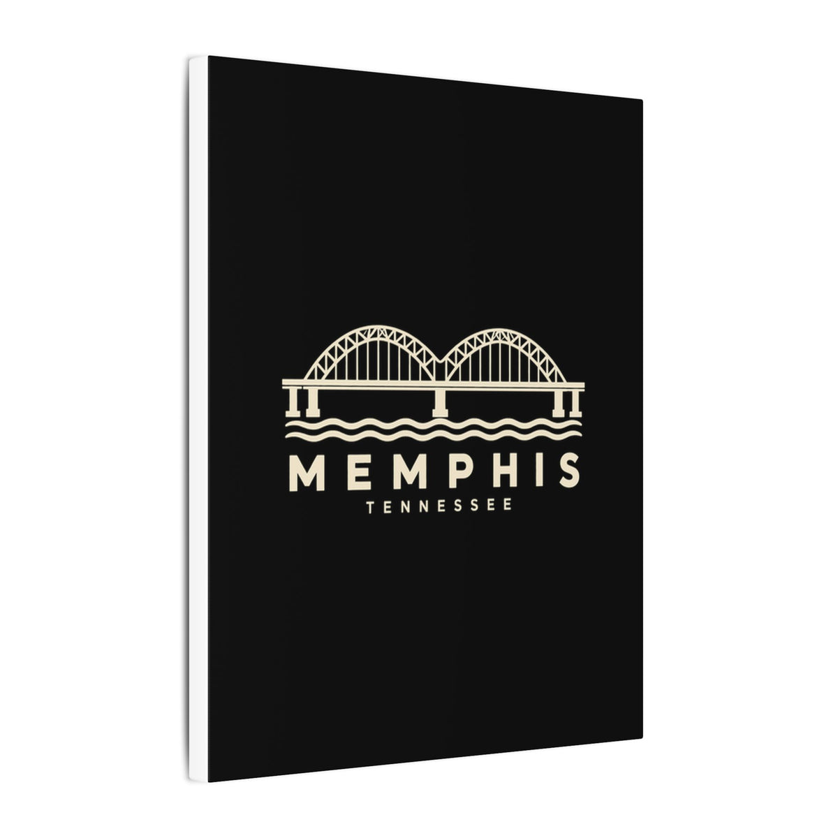 Memphis Hernando de Soto Bridge Canvas Print (Black)