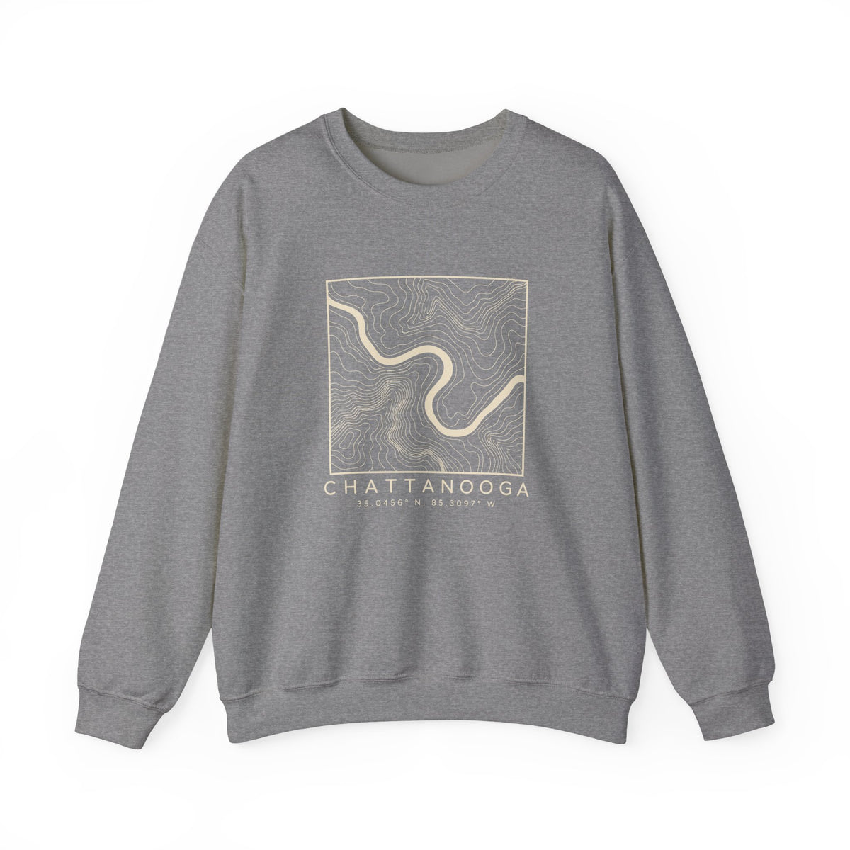 Chattanooga Topo Map Crewneck Sweatshirt