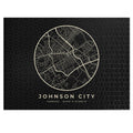Johnson City Street Map Puzzle (Black)
