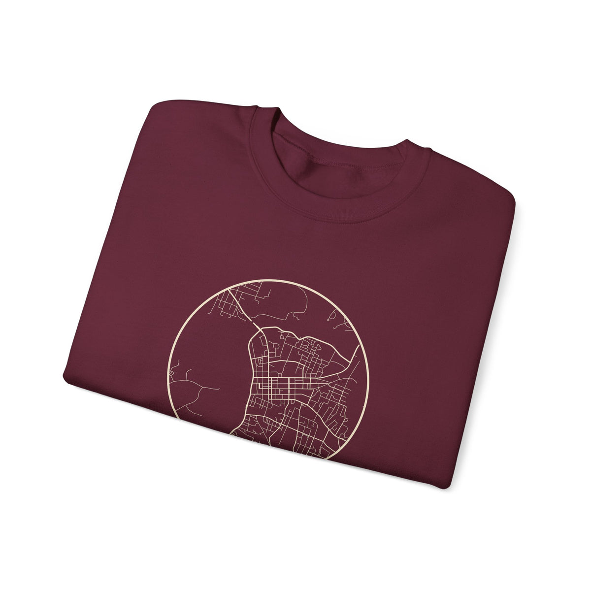 Clarksville Street Map Crewneck Sweatshirt