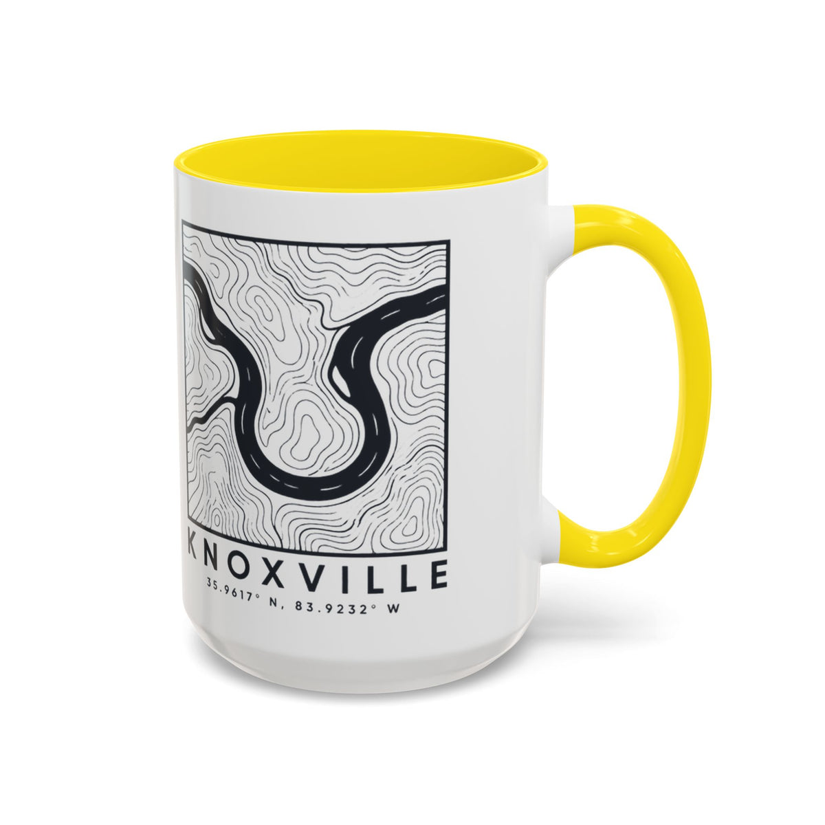 Knoxville Topo Map Accent Mug