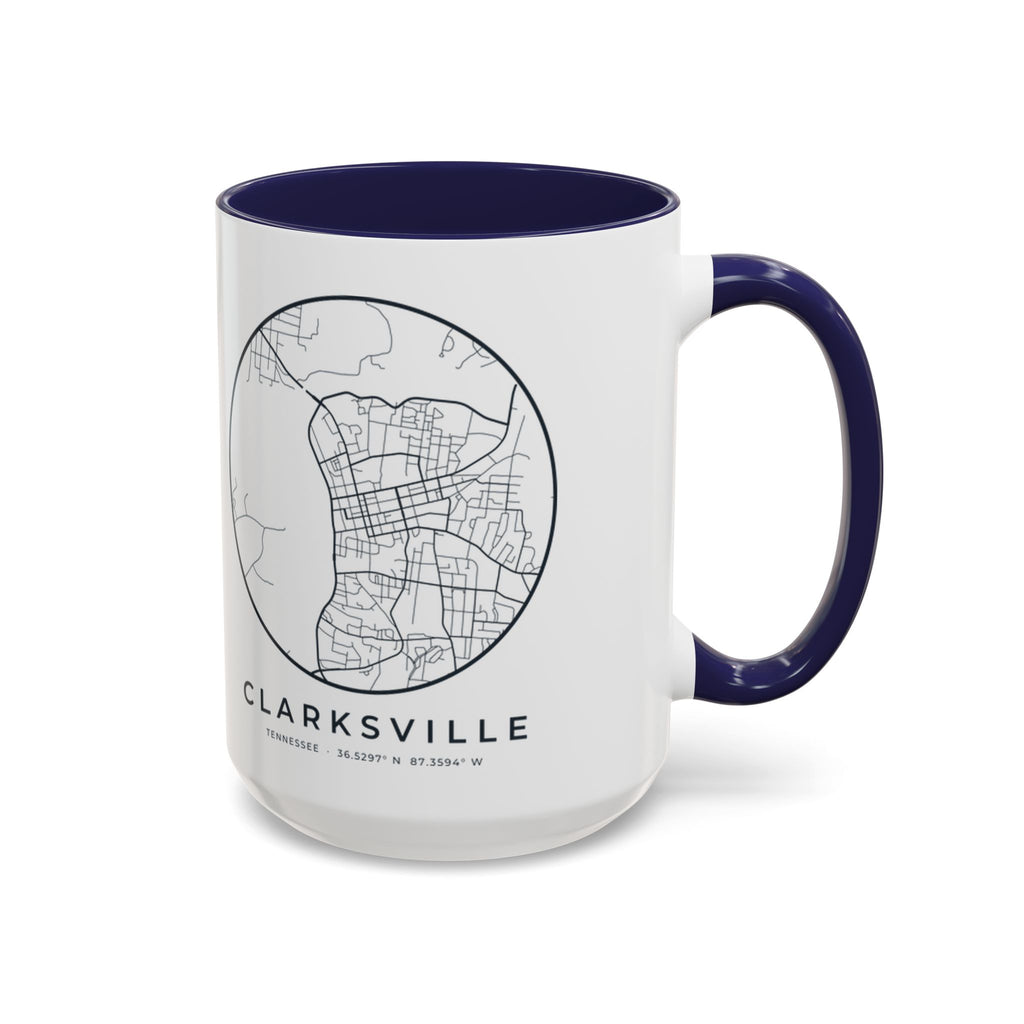 Clarksville Street Map Accent Mug