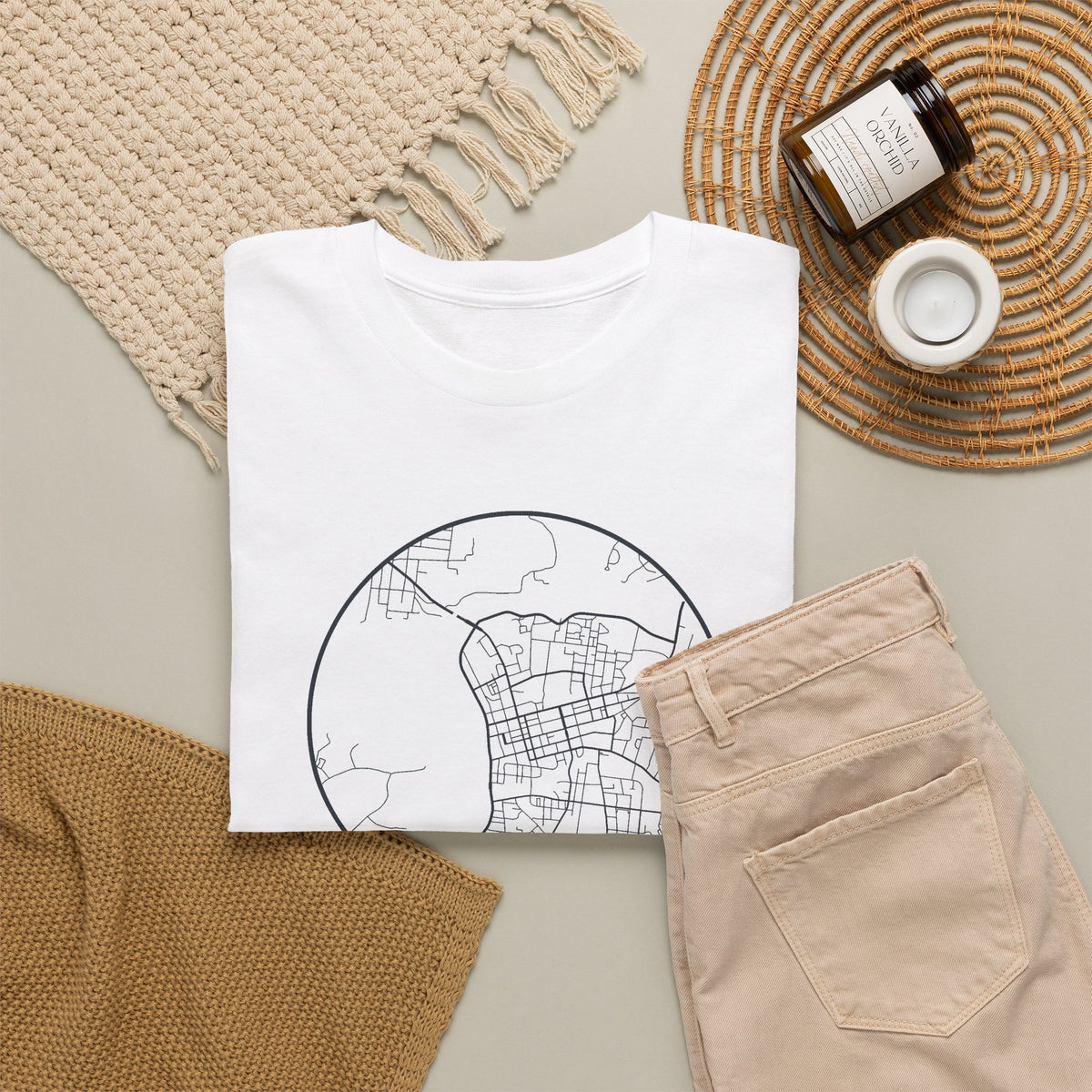 Clarksville Street Map T-Shirt