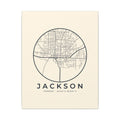 Jackson Street Map Canvas Print