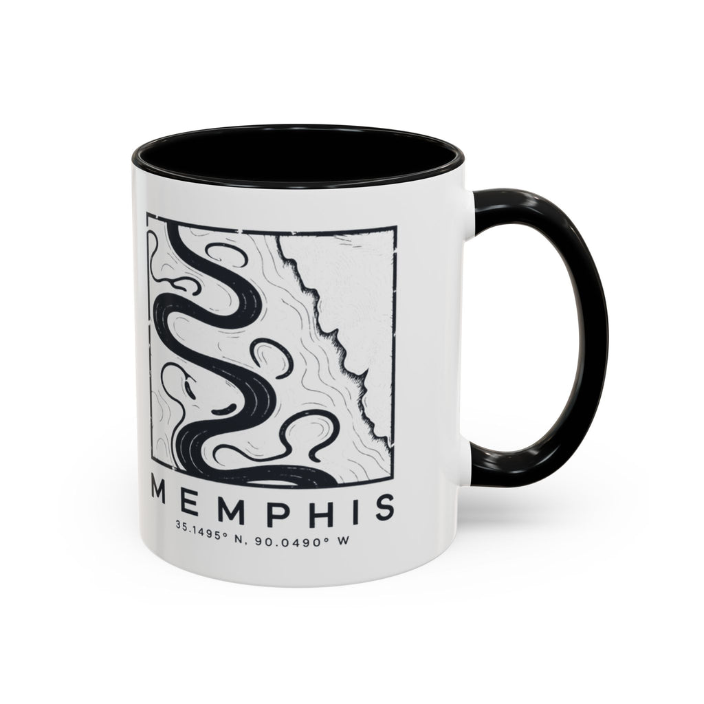 Memphis Topo Map Accent Mug