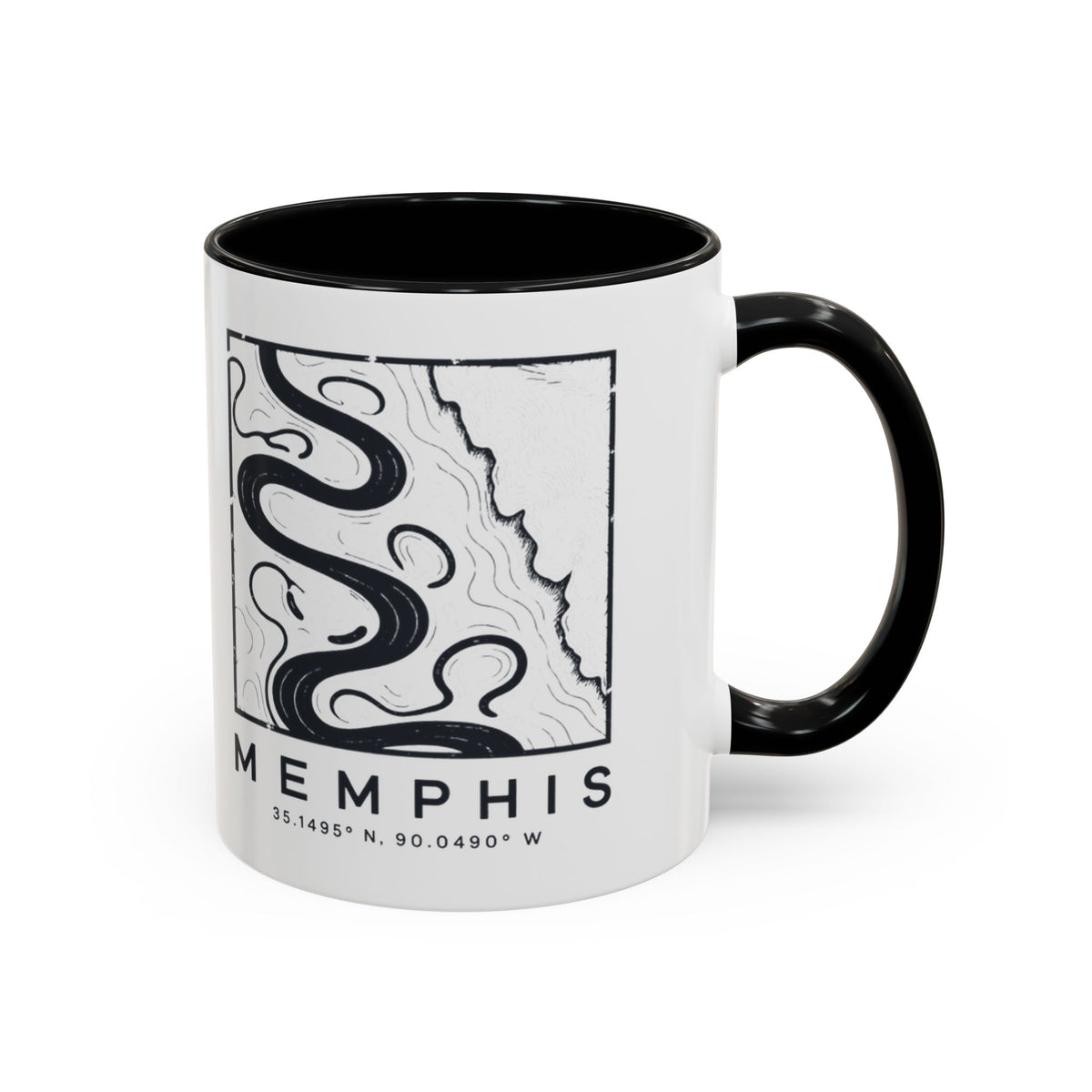 Memphis Topo Map Accent Mug