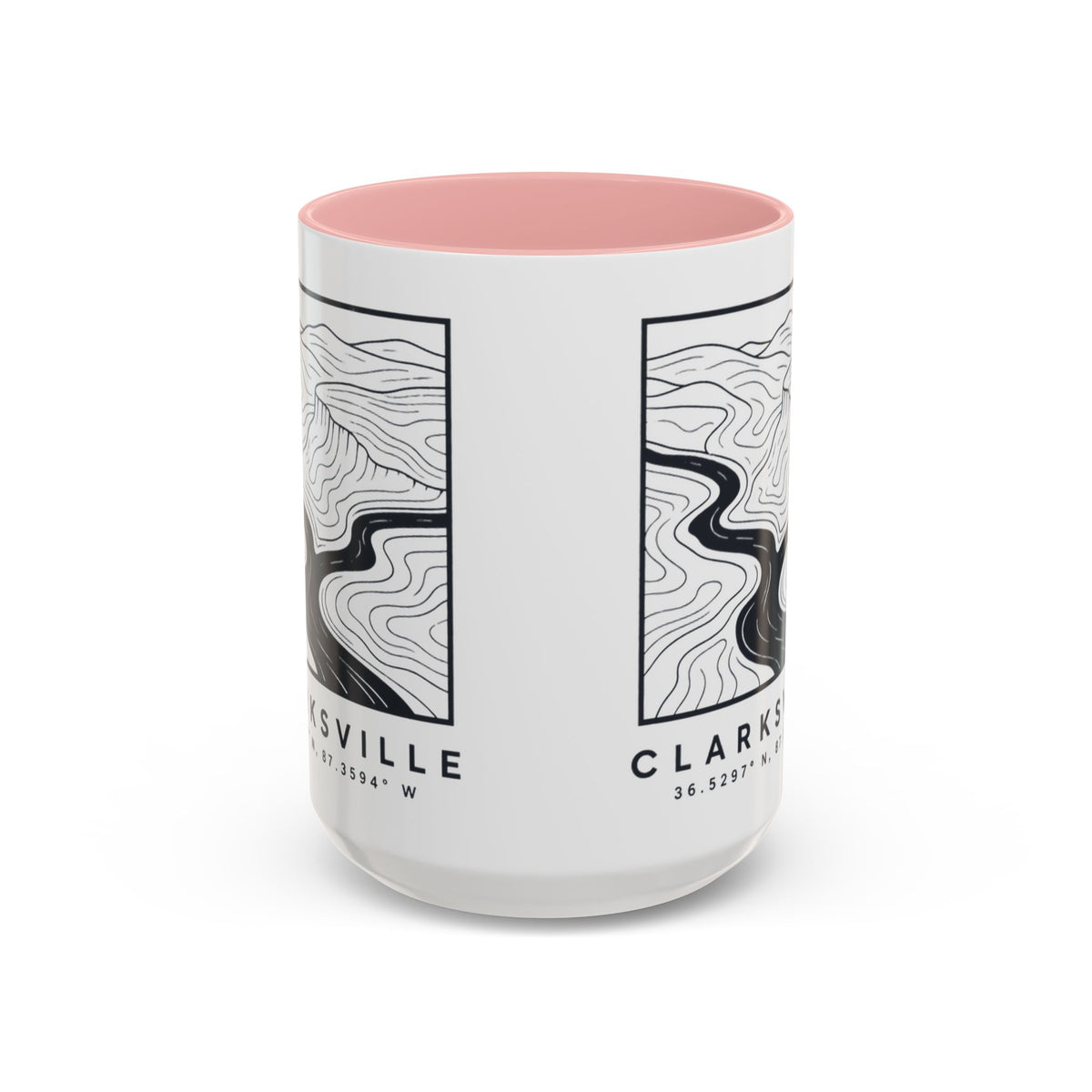 Clarksville Topo Map Accent Mug