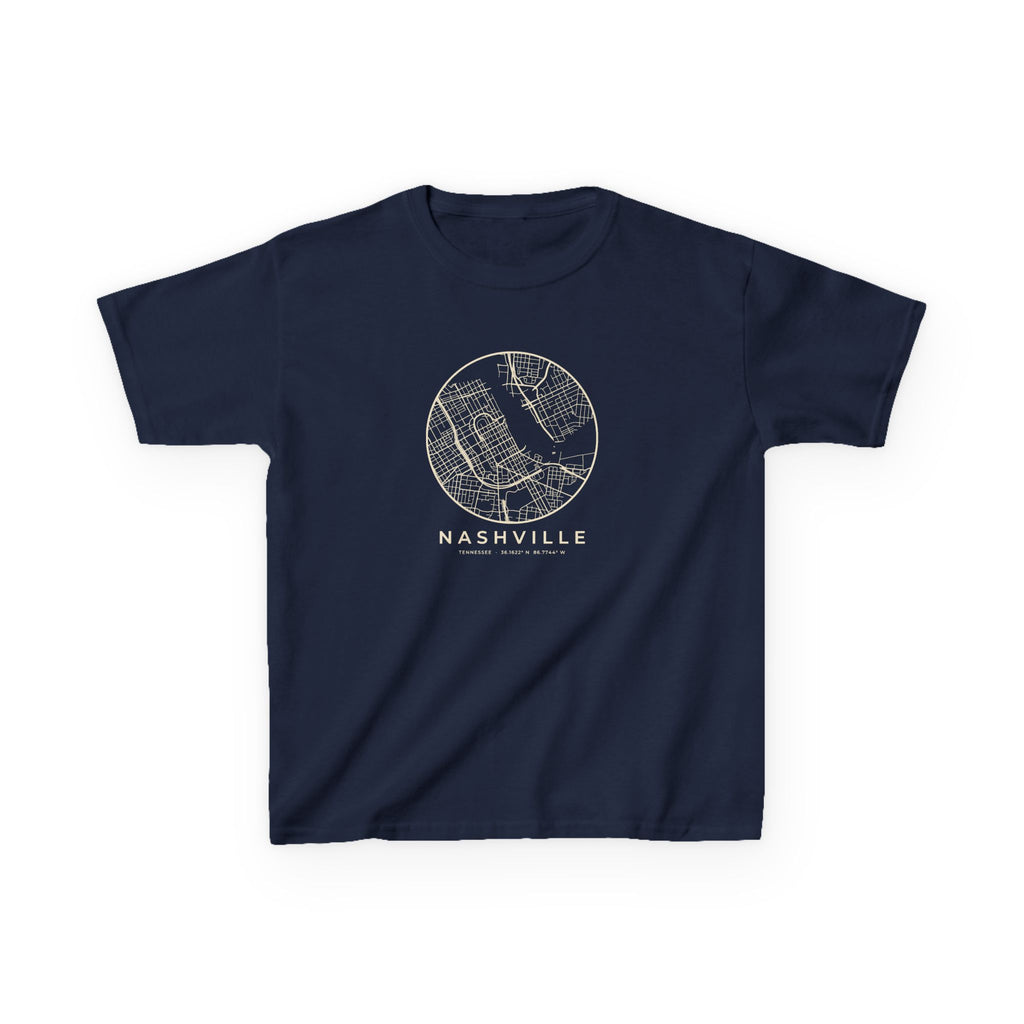 Nashville Street Map Kids T-Shirt