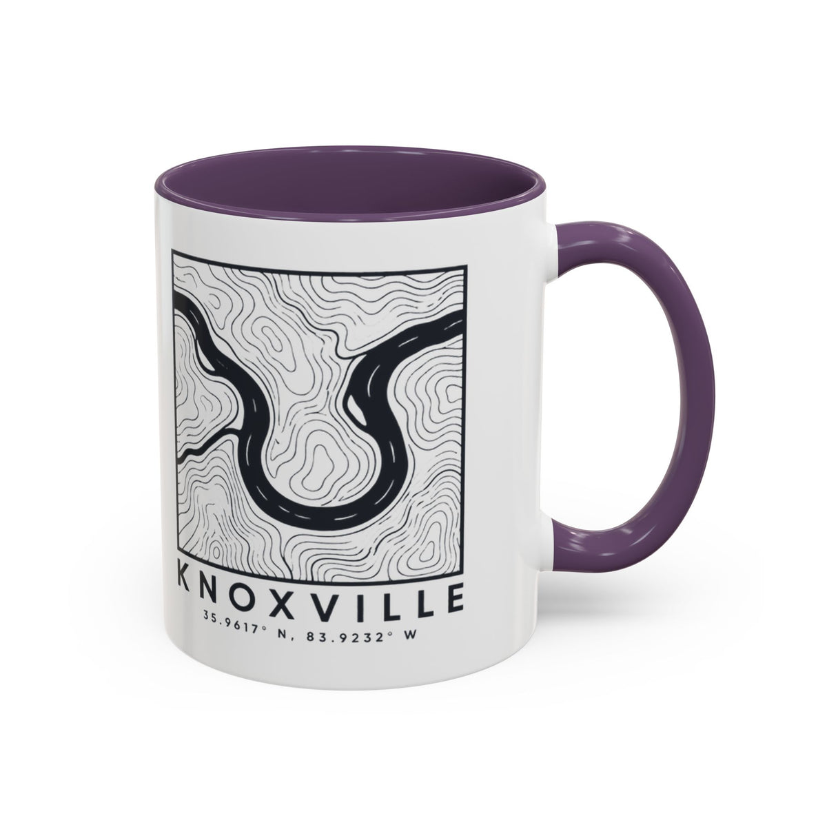 Knoxville Topo Map Accent Mug