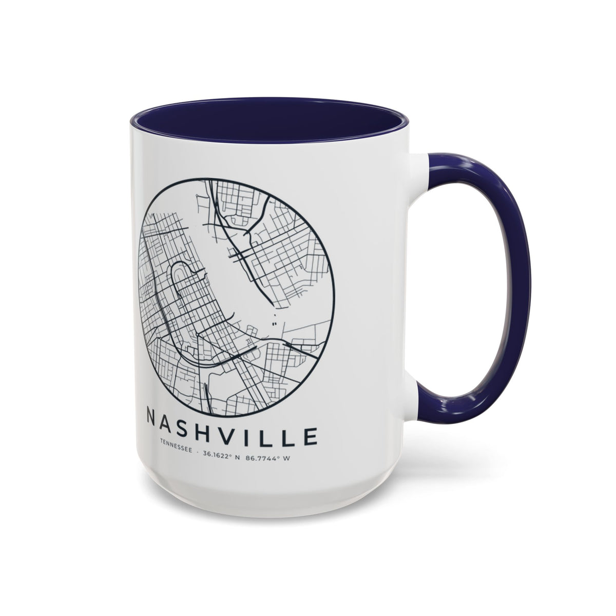 Nashville Street Map Accent Mug
