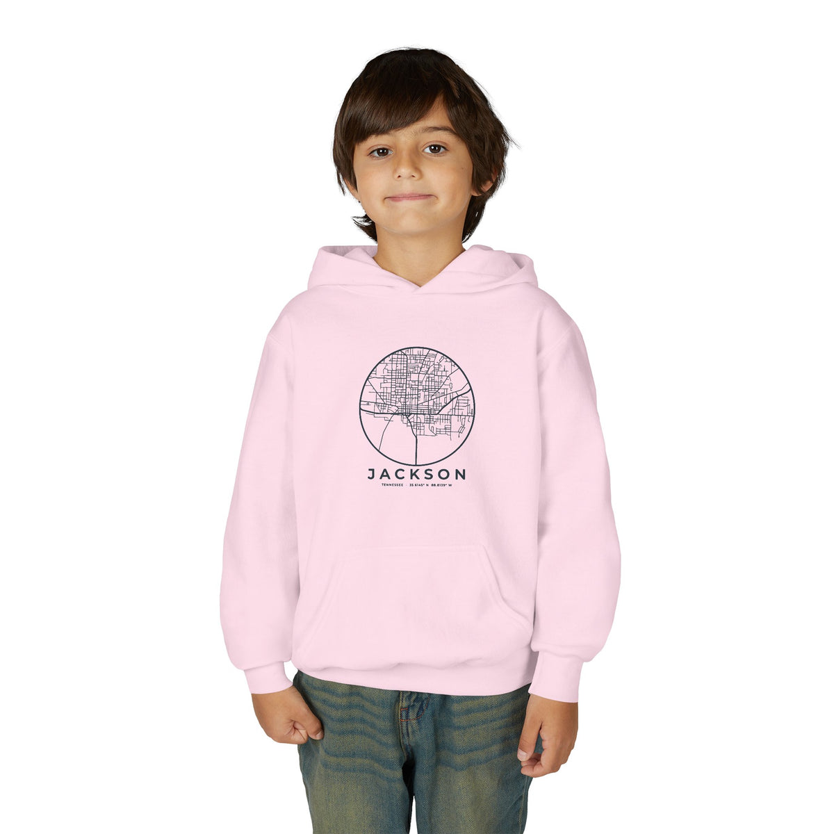 Jackson Street Map Kids Hoodie