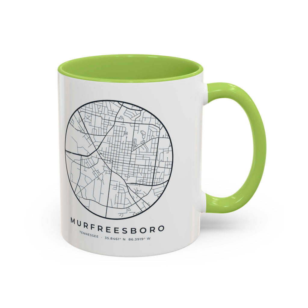Murfreesboro Street Map Accent Mug