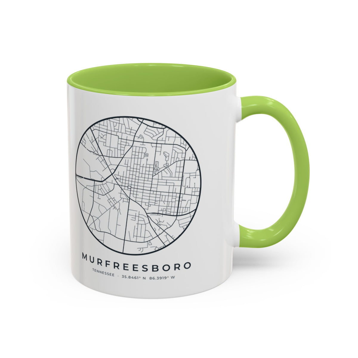 Murfreesboro Street Map Accent Mug