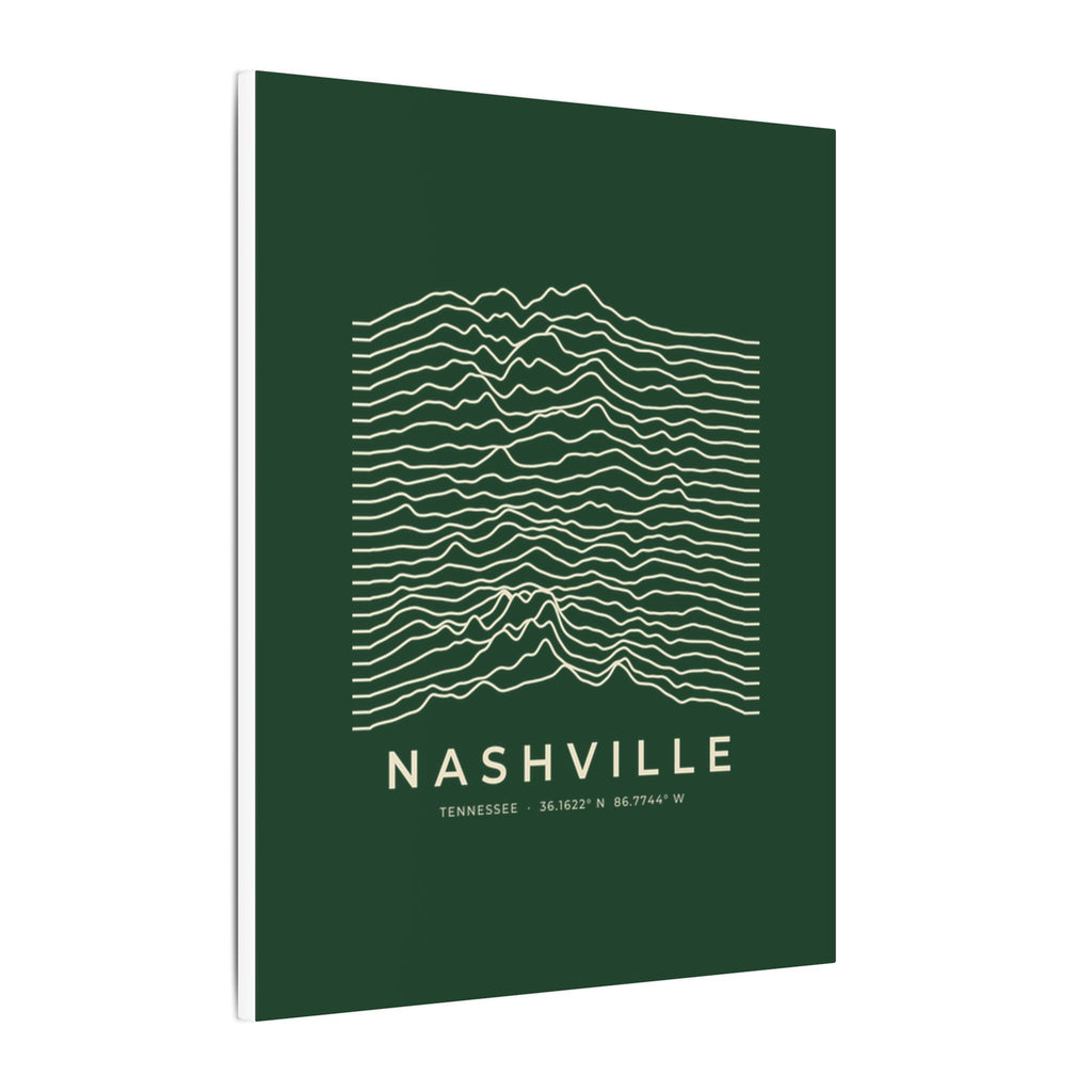 Nashville Ridgeline Canvas Print (Forest Green)