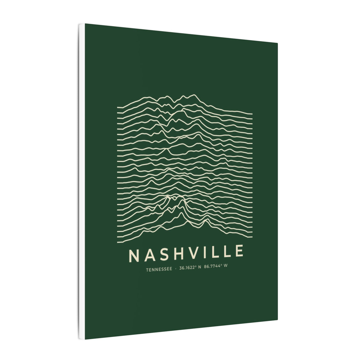 Nashville Ridgeline Canvas Print (Forest Green)