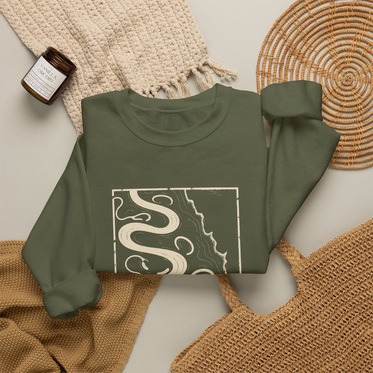 Memphis Topo Map Crewneck Sweatshirt