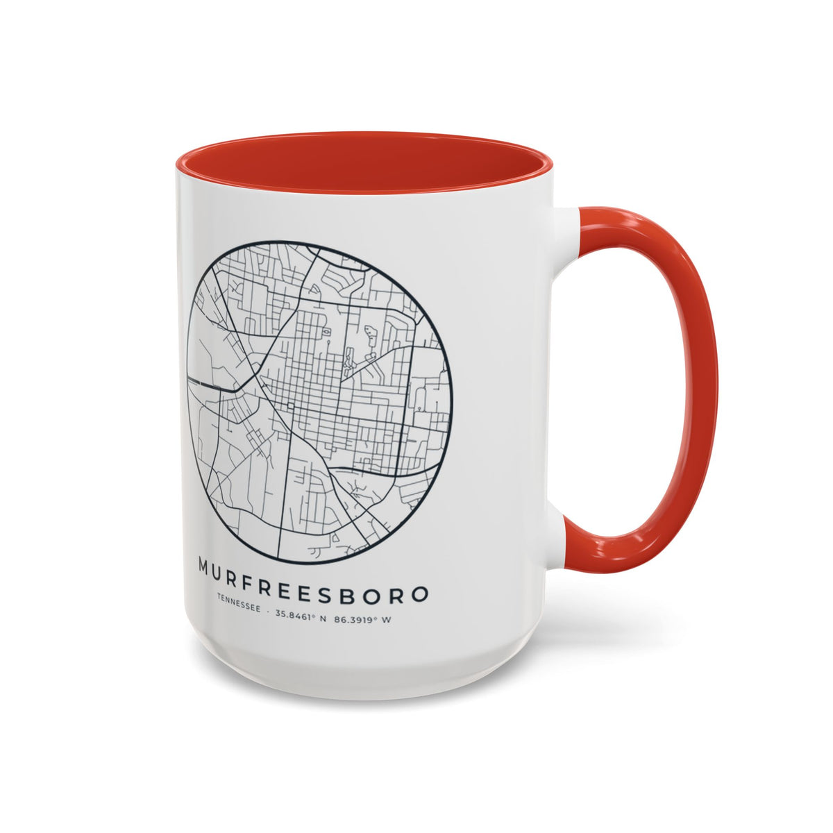 Murfreesboro Street Map Accent Mug