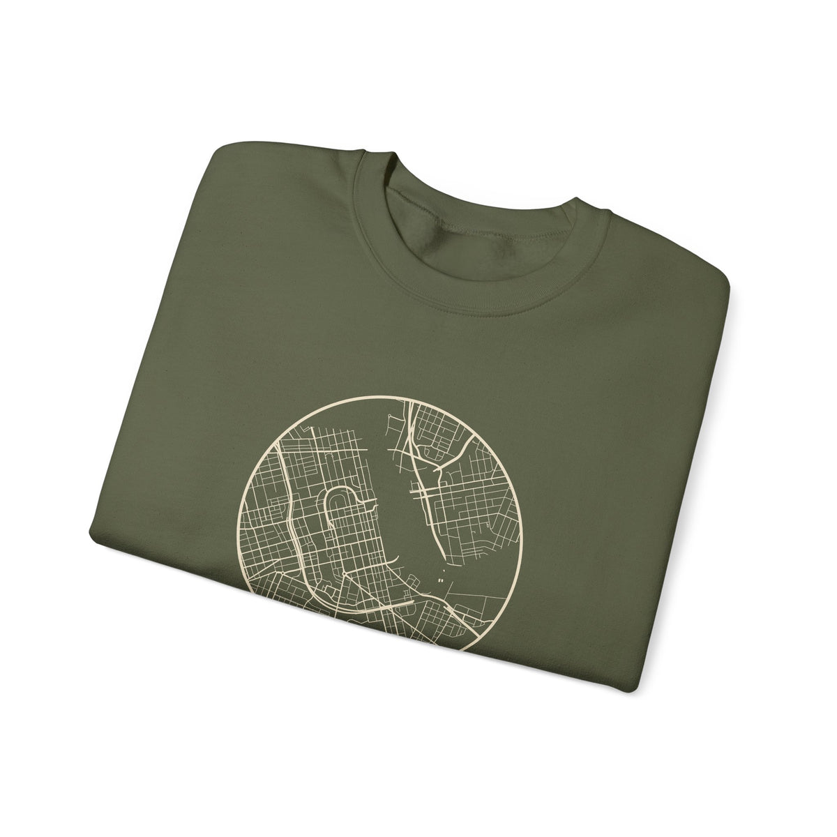 Nashville Street Map Crewneck Sweatshirt
