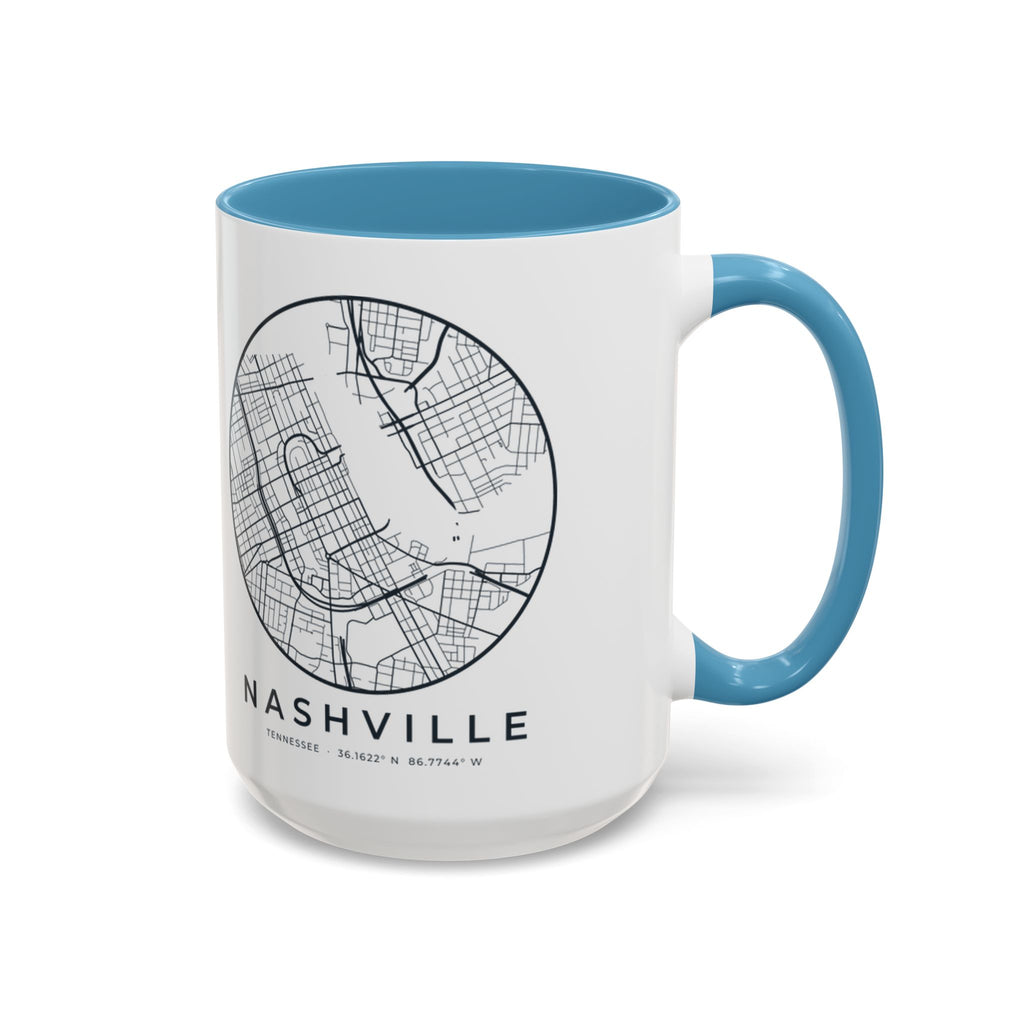 Nashville Street Map Accent Mug
