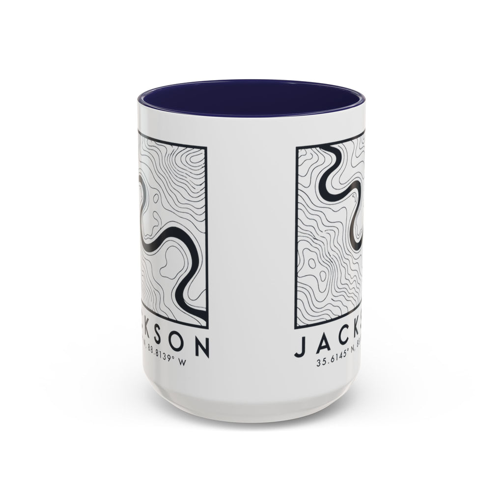 Jackson Topo Map Accent Mug
