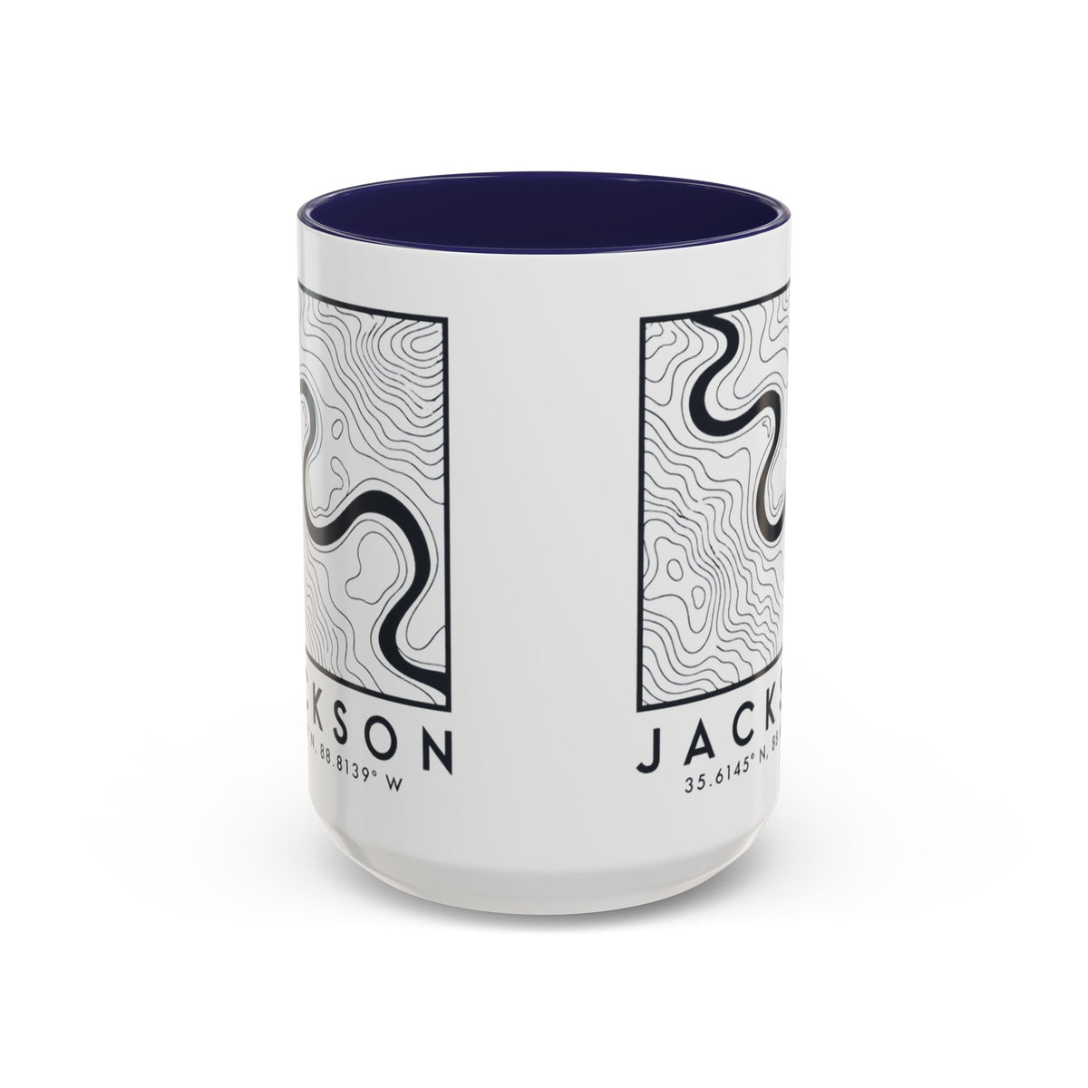 Jackson Topo Map Accent Mug