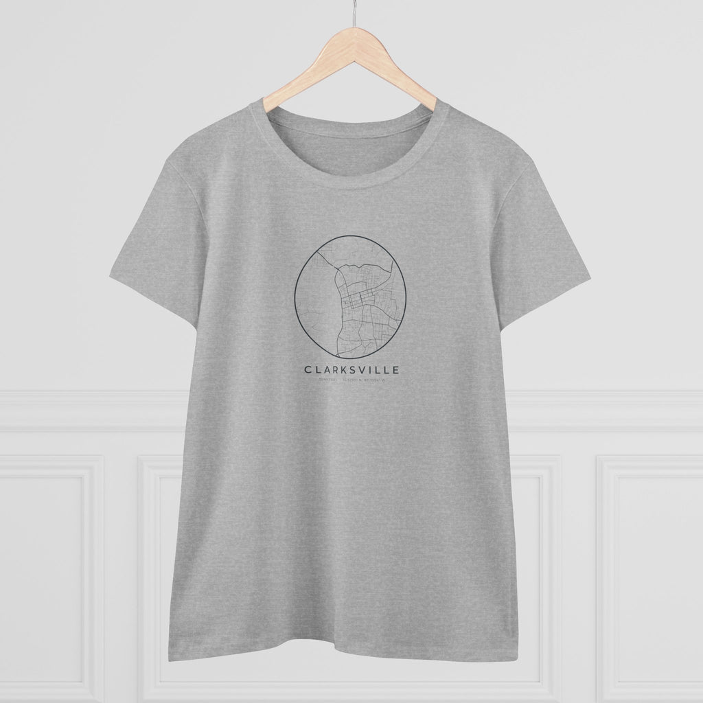 Clarksville Street Map Women's T-Shirt