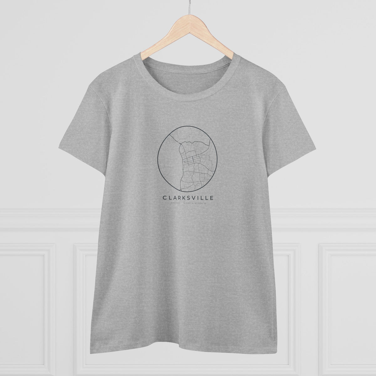 Clarksville Street Map Women's T-Shirt