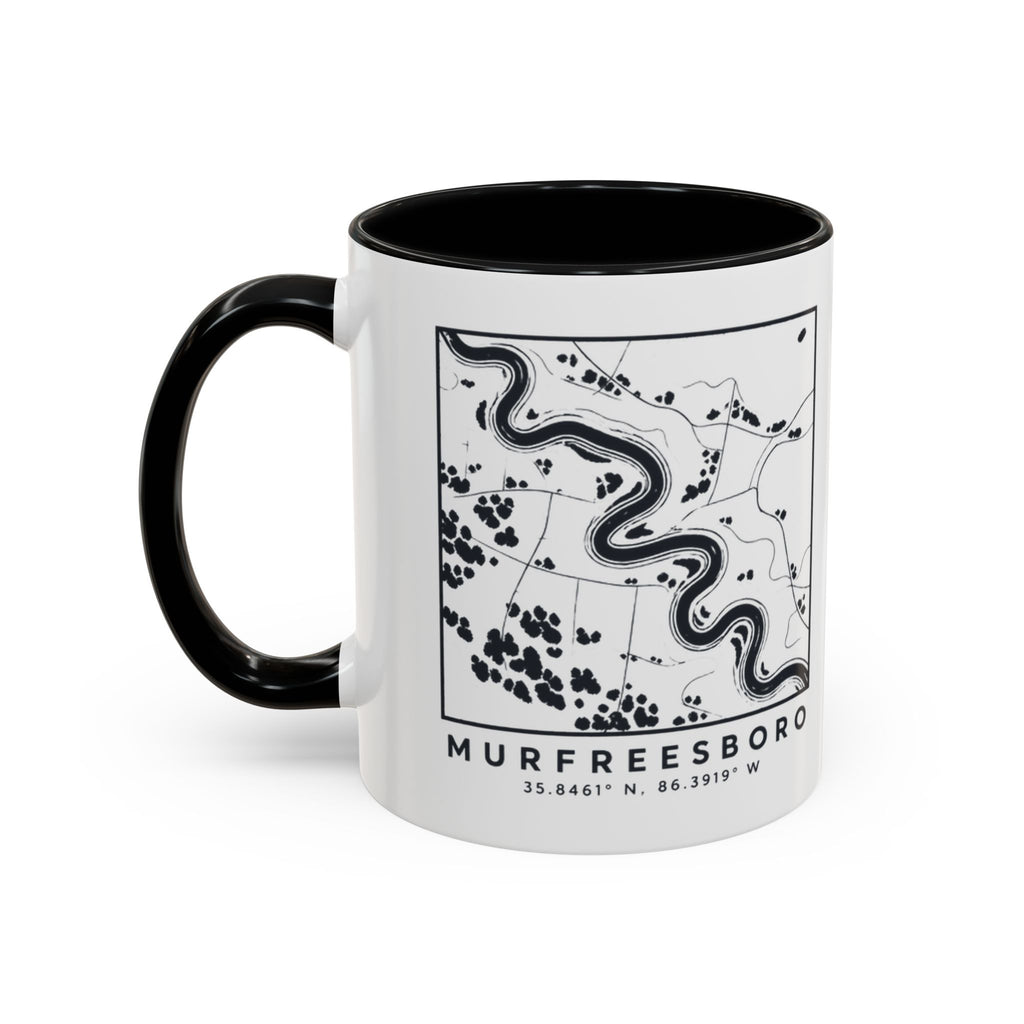 Murfreesboro Topo Map Accent Mug